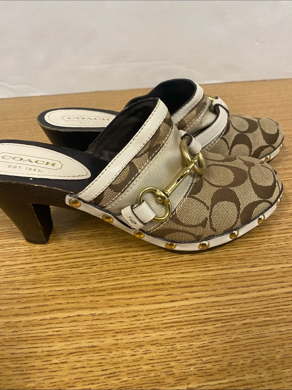 Coach slip mules